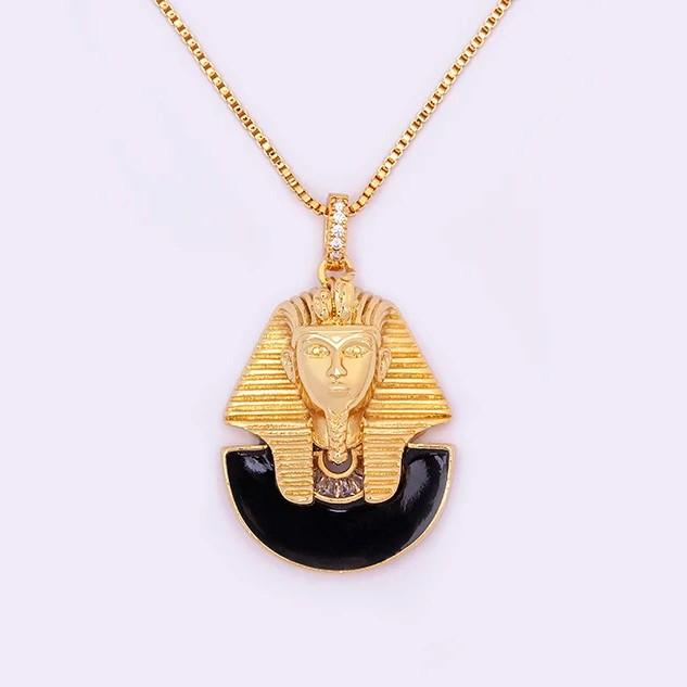 Pharaoh Necklace Ancient Egypt Egyptian Pyramid Symbol Eternal Life Pendant Amulet Talisman Power Authority Jewelry