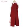 Red Long Velvet Shawl Christmas Queen Cloak Hooded Cloak Stage Performance Costume