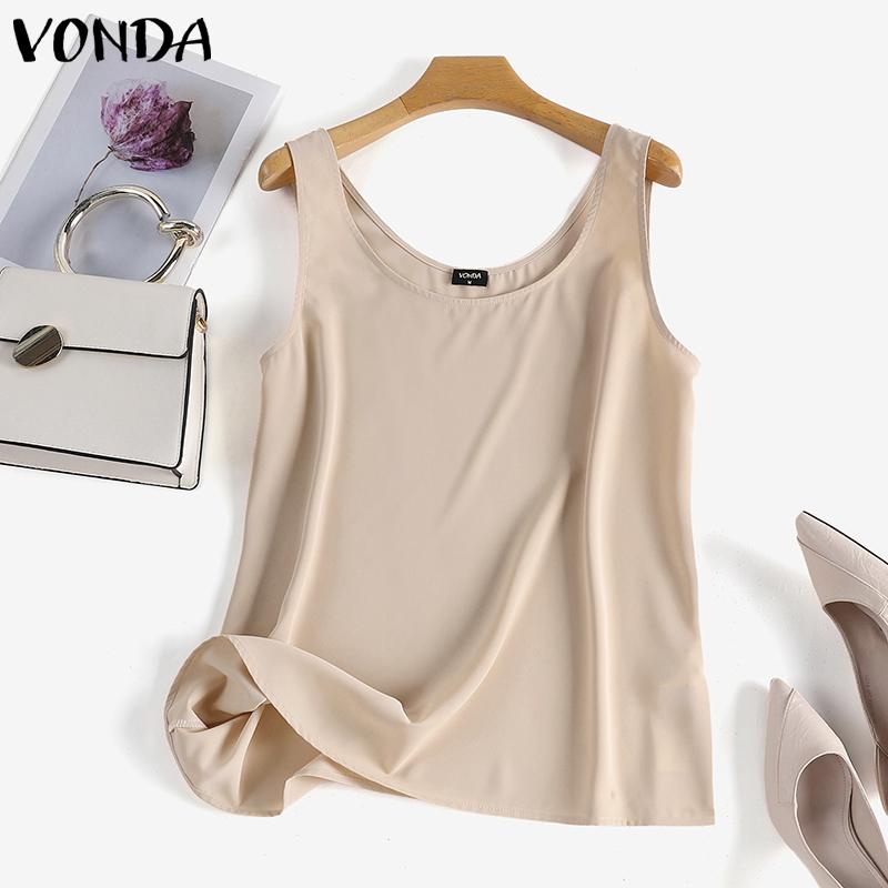 

VONDA Летние женские свободные простые майки без рукавов, блузка