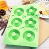 6 Holes Flower Doughnut Silicone Molds Hollow Sphere Mousse Cake Mould Easy Demold Soap Candle Making Tool Valentine’s Day Gifts