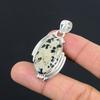 Wedding Gift For Her 925 Silver Natural Dalmatian Jasper Gemstone Pendant