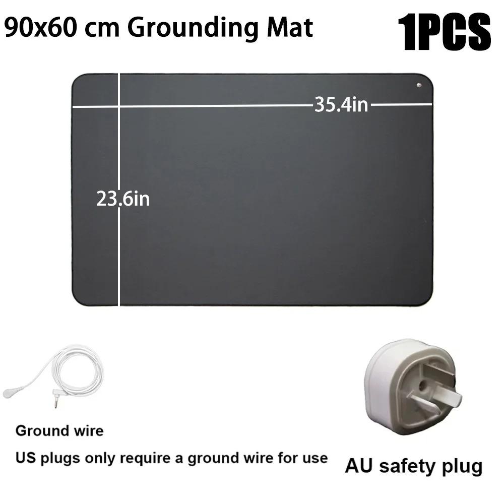 

Large Grounding Mat (90x60cm) with 15ft Connection Cable - Premium Earthing Pad for Static Release, Wellness & EMF Protection AU Plug