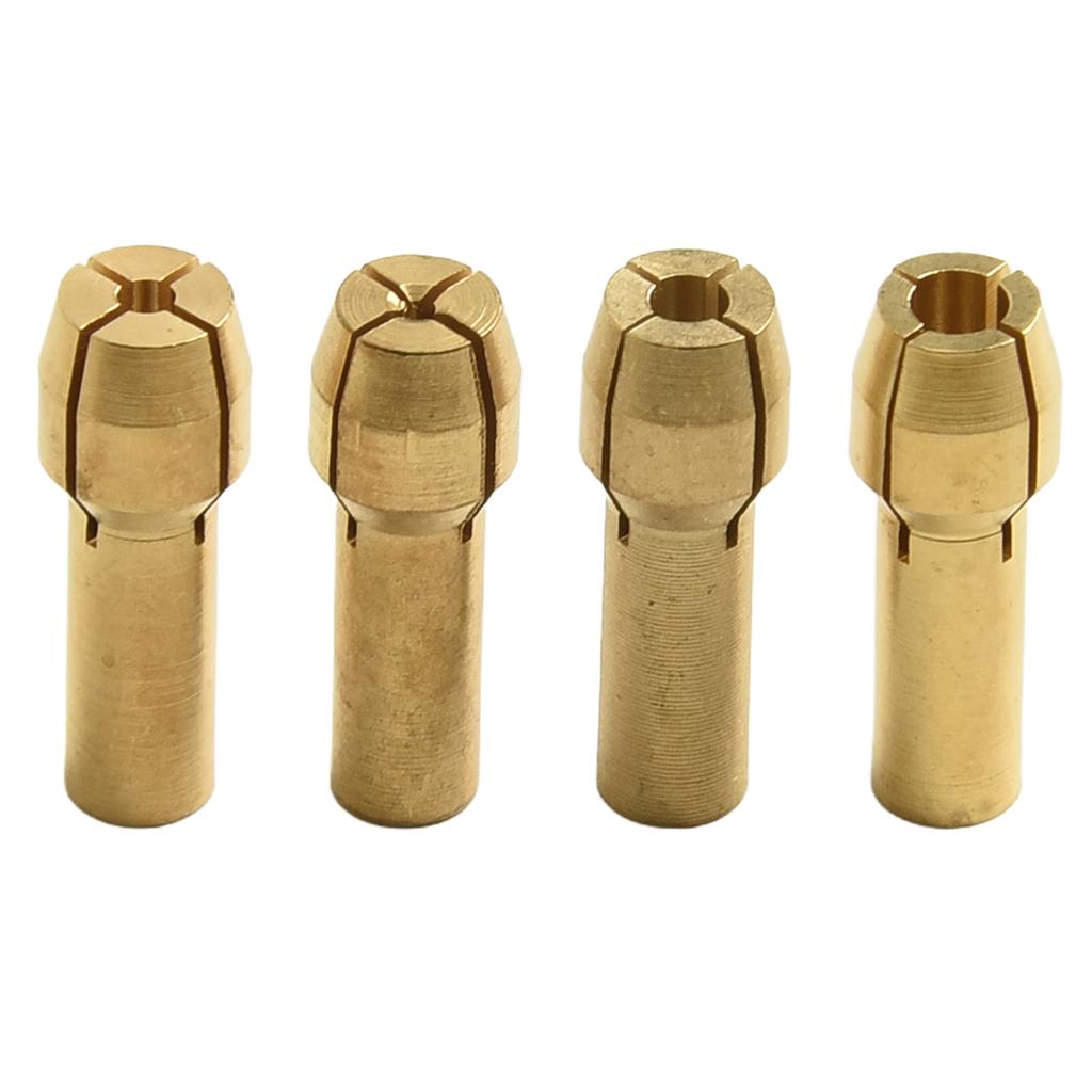 Replacement Chuck Brass Collet Kit 0.5mm To 3.2mm Sizes Quick-Change Keyless Strong Grip Design Versatile Collet Nut