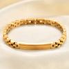 Fashionable New Cross-border 6MM Wide Personalized Curved Stainless Steel Bracelet with Laser Logo