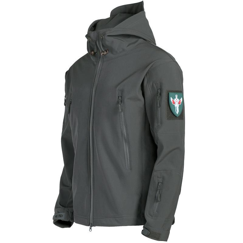 Jachetă de schi moale, caldă, pentru exterior, tip soft shell pentru bărbați - Îmbrăcăminte exterioară pentru pescuit, schi, ciclism, alpinism, pe tot parcursul anului