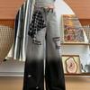 Women’s High Waist Retro Gradient Wide Leg Jeans - Summer 2025 Collection