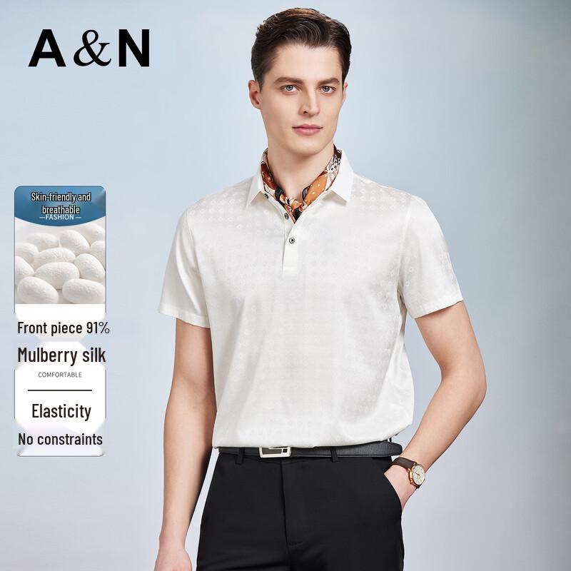 Antonio Men s Silk Blend Short Sleeve Polo Shirt 48