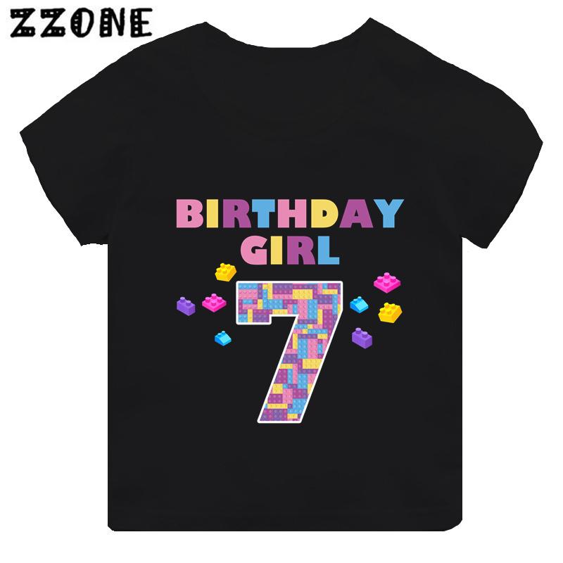 Master Builder Blocks Building Print Cartoon Girls Clothes 1 2 3 4 5 6 7 8 9 Years Happy Birthday Kids T Shirt Baby Boys TShirt