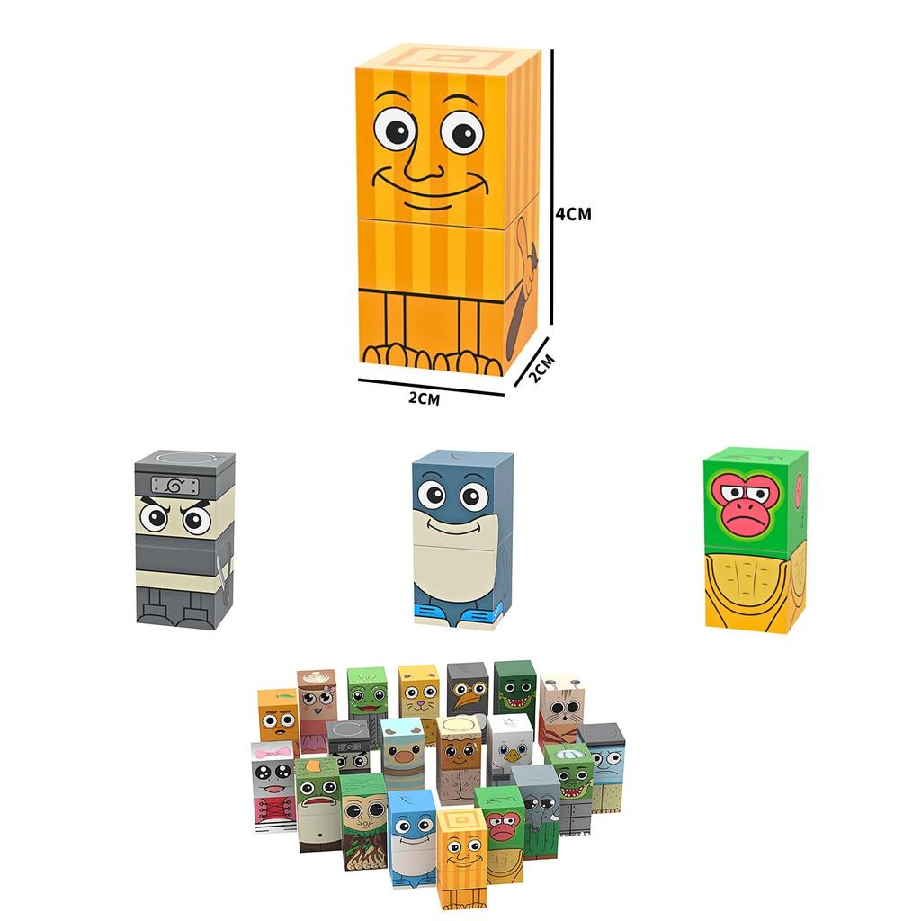 Italian Brainrot Magnetic Building Blocks, 20 Characters, Italian Brainrot Tuntuntunsaful Magnetic Building Blocks, Tralalero Tralala, DIY Magnetic