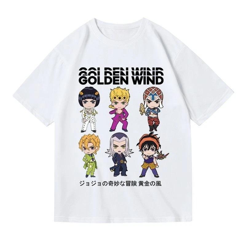 2026 New Jojo Wonderful Adventure Seitaro Kira Yoshige Killer Queen Golden Wind Summer Cotton Mens Casual Short Sleeve TShirt