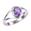 Natural Amethyst Gemstone Handmade 925 Solid Sterling Silver Ring Size 9 H5f08