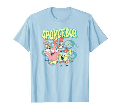 Spongebob Schwammkopf Vintage Gruppenlogo T-Shirt