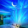 LED Ambient Light Moon Projection with Bluetooth-compatible Speaker, USB Aurora Night Projector Lamp, Lamp for Bedroom Ceiling Decoration
