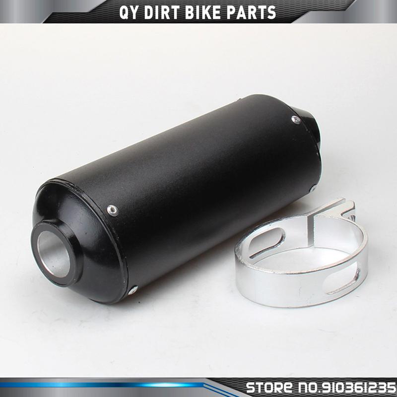 Aluminum Exhaust Muffler With Clamp For KAYO Apollo BSE Bosuer xmotos SSR SDG 110 125 140 150 160cc CRF KLX TTR Pit Dirt Bikes