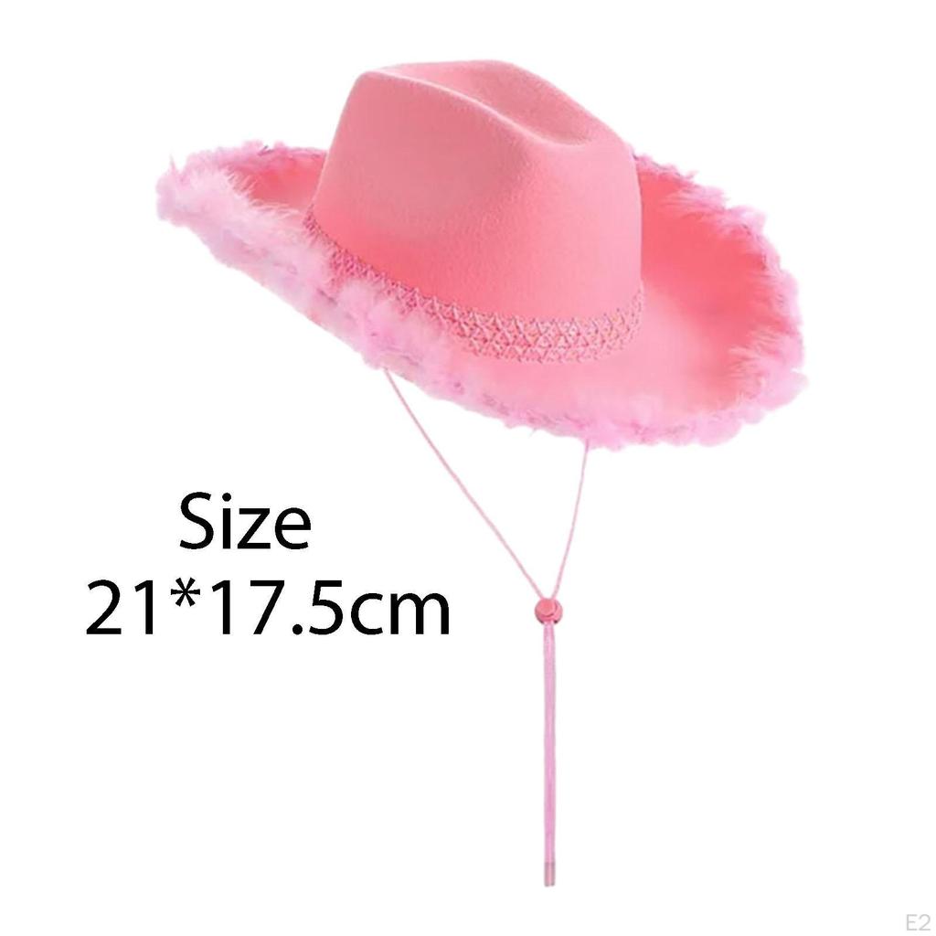 Cowgirl Hat Cowboy Stylish Decor Wide Brim Jazz Top Headwear for Holiday