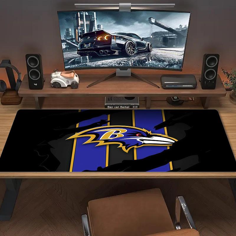 Baltimore Ravens Print Cushion Non-slip Laptop Tablet Big Mousepad XXL Mat Mini PC Playmat With Lock edge