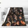The Vampire Diaries Damon Salvatore Blankets Flannel TV Series Super Warm Throw Blankets for Bed Bedroom Quilt