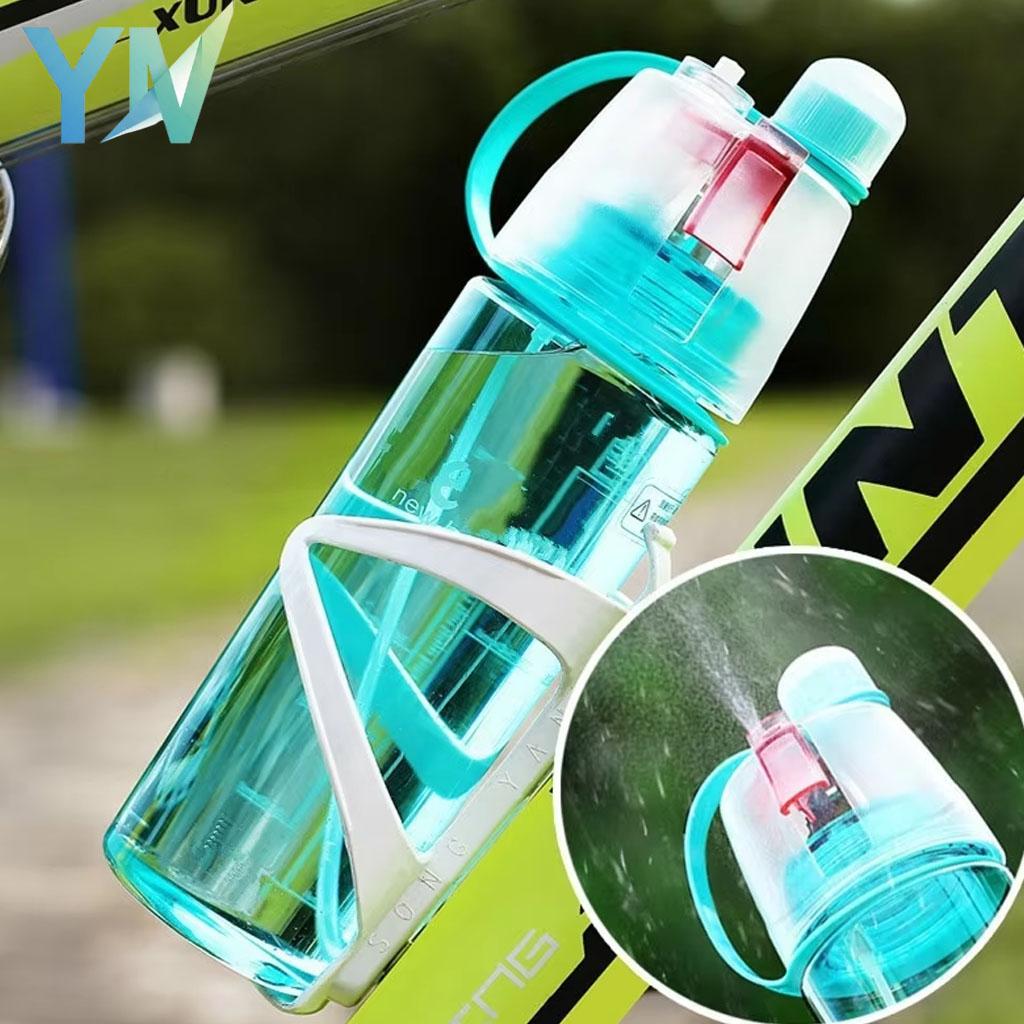 1/2/4PCS Creative Spray Portable Water Bottle Mist Atomizing Bottle for Outdoor Sports Gym Fitness Reusable Leak Proof Drinking