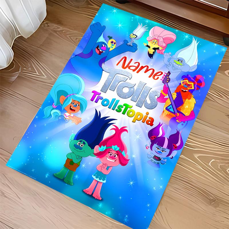 Custom personalization Trolls Print Area Rug - Soft, Washable Non-Slip Indoor Mat,Living Room,Home&Office Decorative Rug