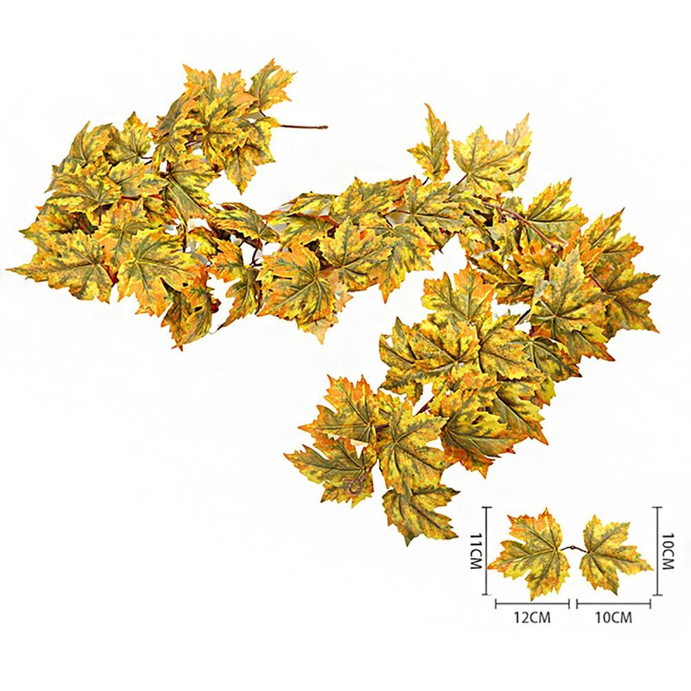 Autumn Artificial Mapple Leaves Garland Big Size Leaves Fall Leaves Vine  Fireplace Ornament 9