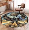 Batman Pattern Round Rug, Indoor/Outdoor Mat, for Picnic, Gameroom, Bedroom, Office, Living Room, Home Decor Carpet, Birthday Gift