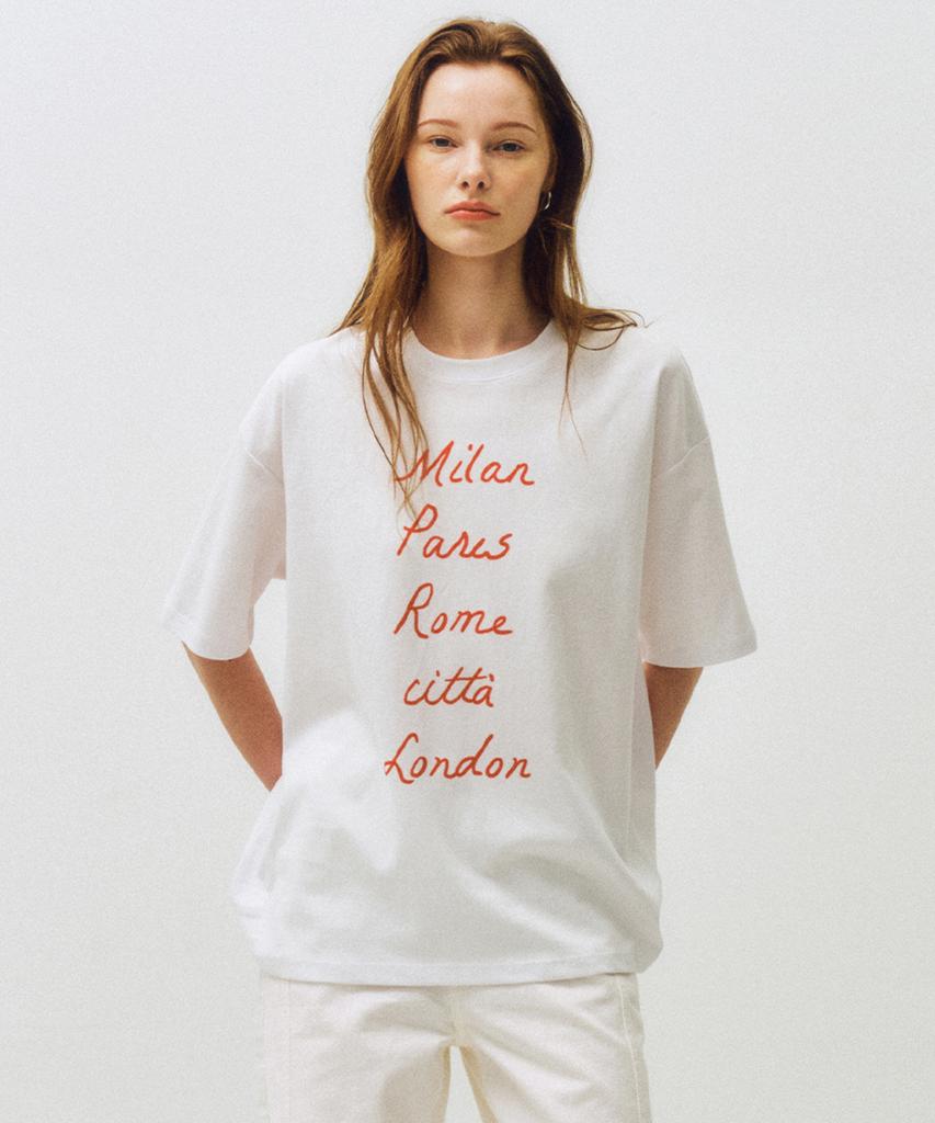 CITTA Hand-Drawn City T-Shirt_Ctt382 (White)