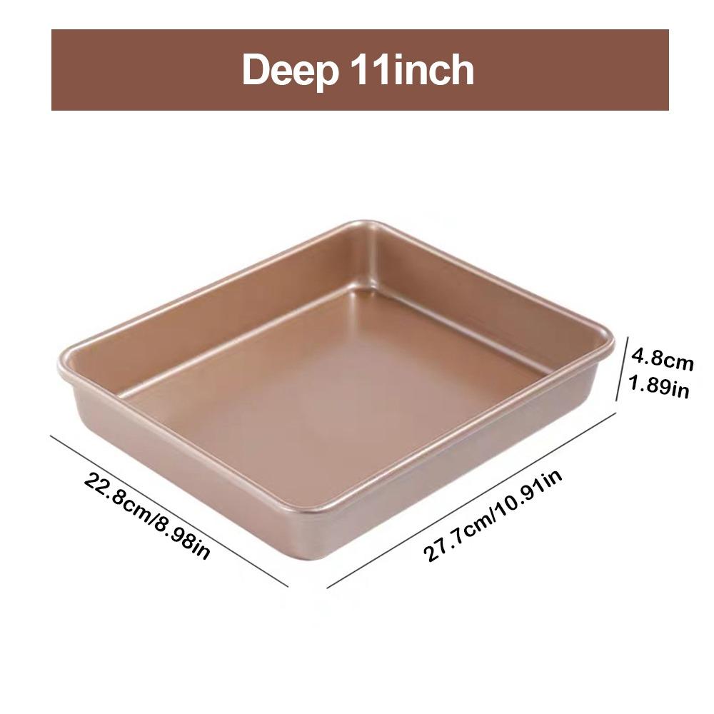 Rectangle Cake Baking Tray 9/11/13inch Bread Tray Gold Bake Mold