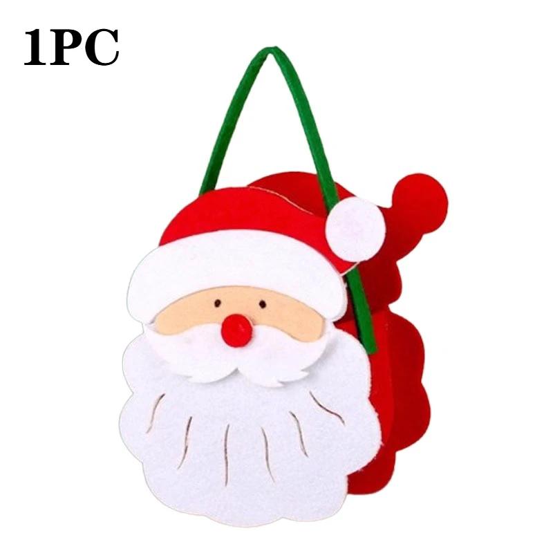 

1-10PCS Christmas Felt Candy Bags Apple Pouch Santa Sack Gift Packaging for Kids Holiday Party Xmas Tree Decoration Supplies Other