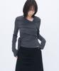 MISEKI SEOUL Tie-Up Layered Long Sleeve Charcoal