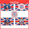 Wufudtp Bandeira de Carlos III Tecido de Fundo 90x150cm Bandeira Union Jack para Exterior