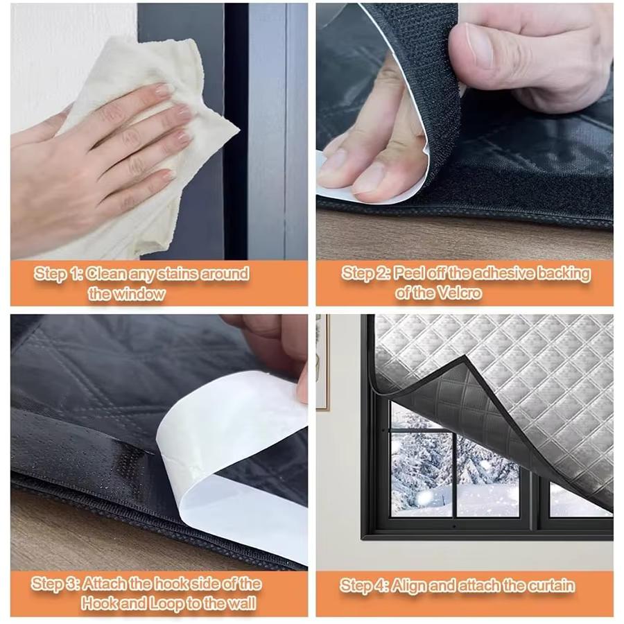 Winddichte Warme Vorhänge, Winter Winddicht, Schlafzimmer, Isolierfolie, Kälteschutz, Vollständig Abgedichtete Fliegengitter, Türvorhänge Isolierung Fensterschutzgitter