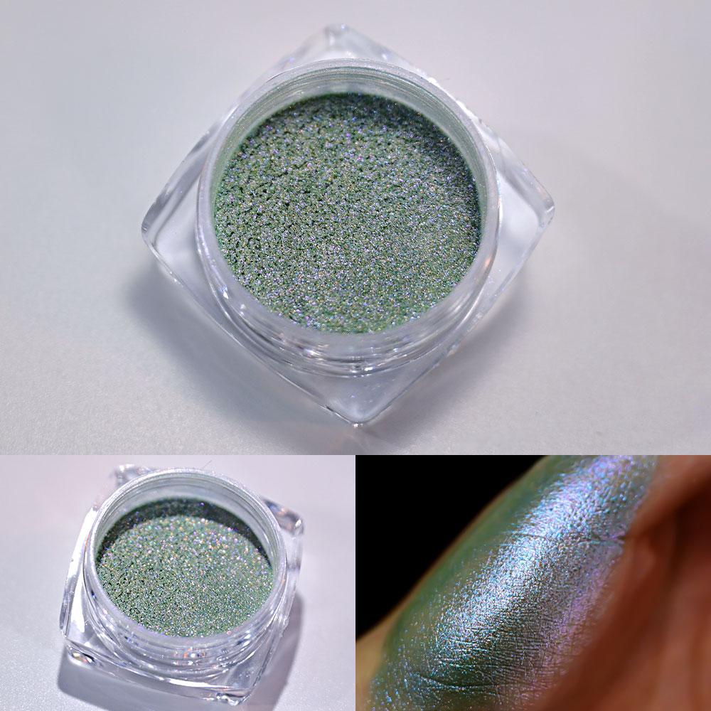 1box Multi-Chrome Shifting Nail Chameleon Pigments Unicorn Mirror Nail Powder Polarized Chameleon Rubbing Dust 0.3gram