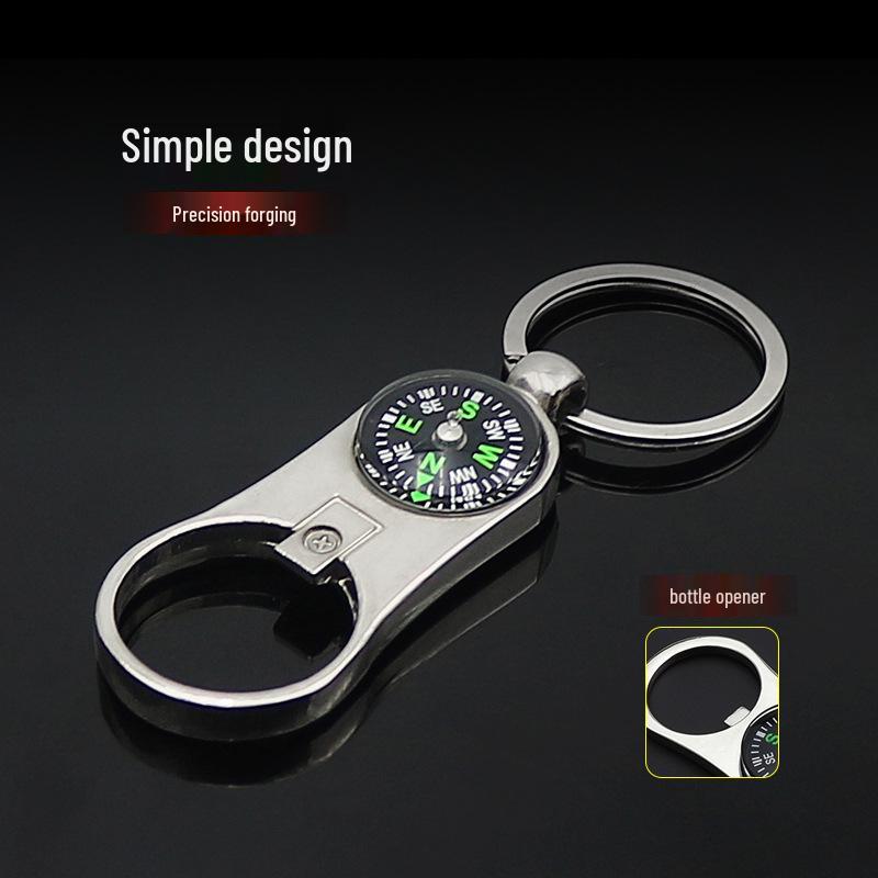 Steering Wheel Compass Keychain: Multiple Styles