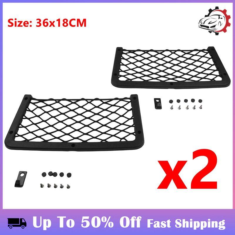 2X Large Elastic Storage Net Magazine Holder Rack Camper Van Car Seat Organiser High Quality Great Product Stowing Tidying