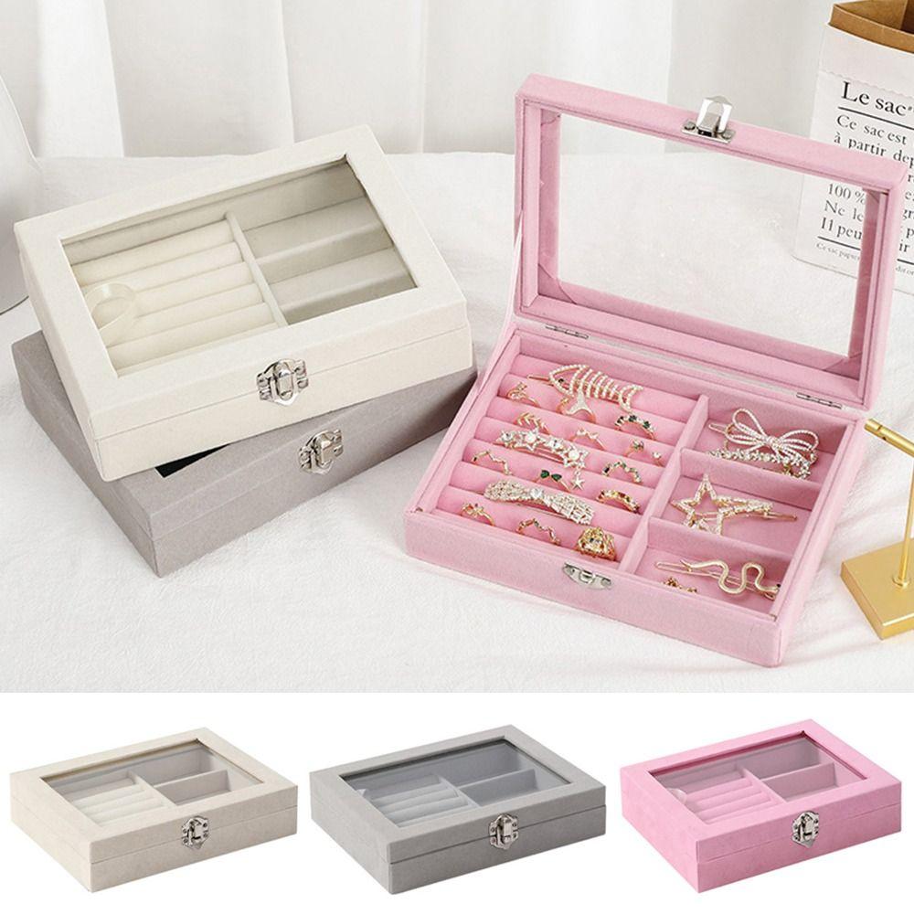 Velvet Necklace Display Tray Stackable Organizer Trays Showcase Drawer  Ring Bracelet Necklace