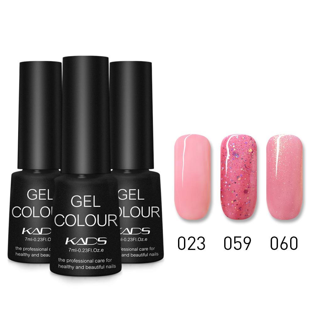 kads 3 buc/set Oja Gel de Unghii UV LED Soak Off Gel Lac de Unghii pentru Manichiură 7ml Semi Permanent Vernis Lac UV