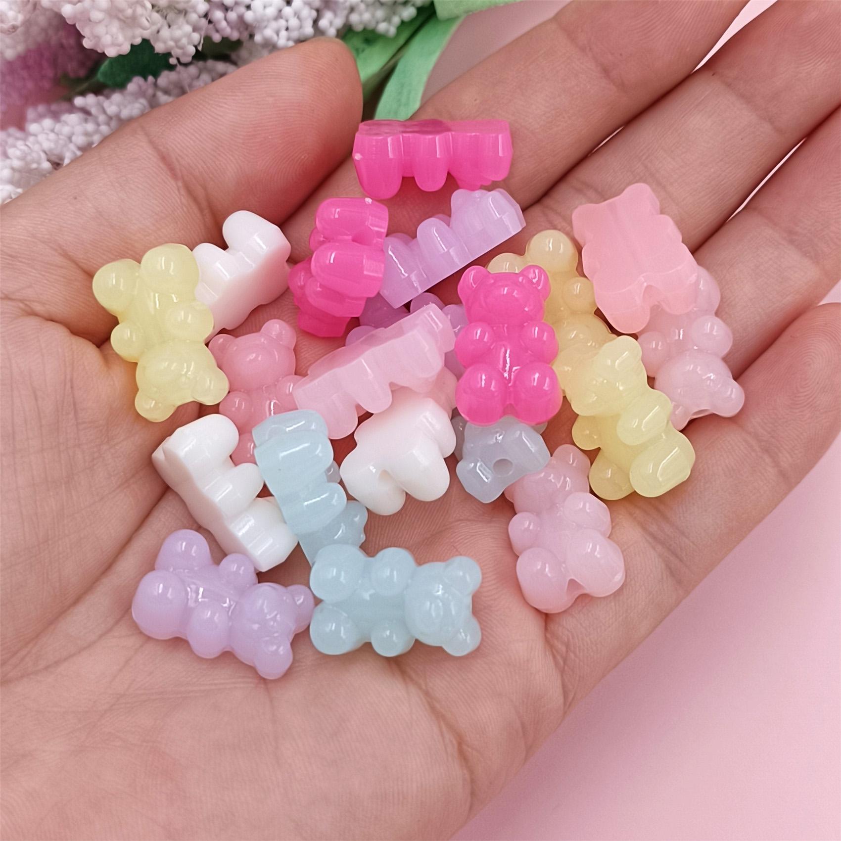 

Медвежьи бусины, ожерелье «сделай сам», браслет, акриловые бусины, материалы ручной работы, аксессуары для изготовления ювелирных изделий 10Pcs 11*18mm