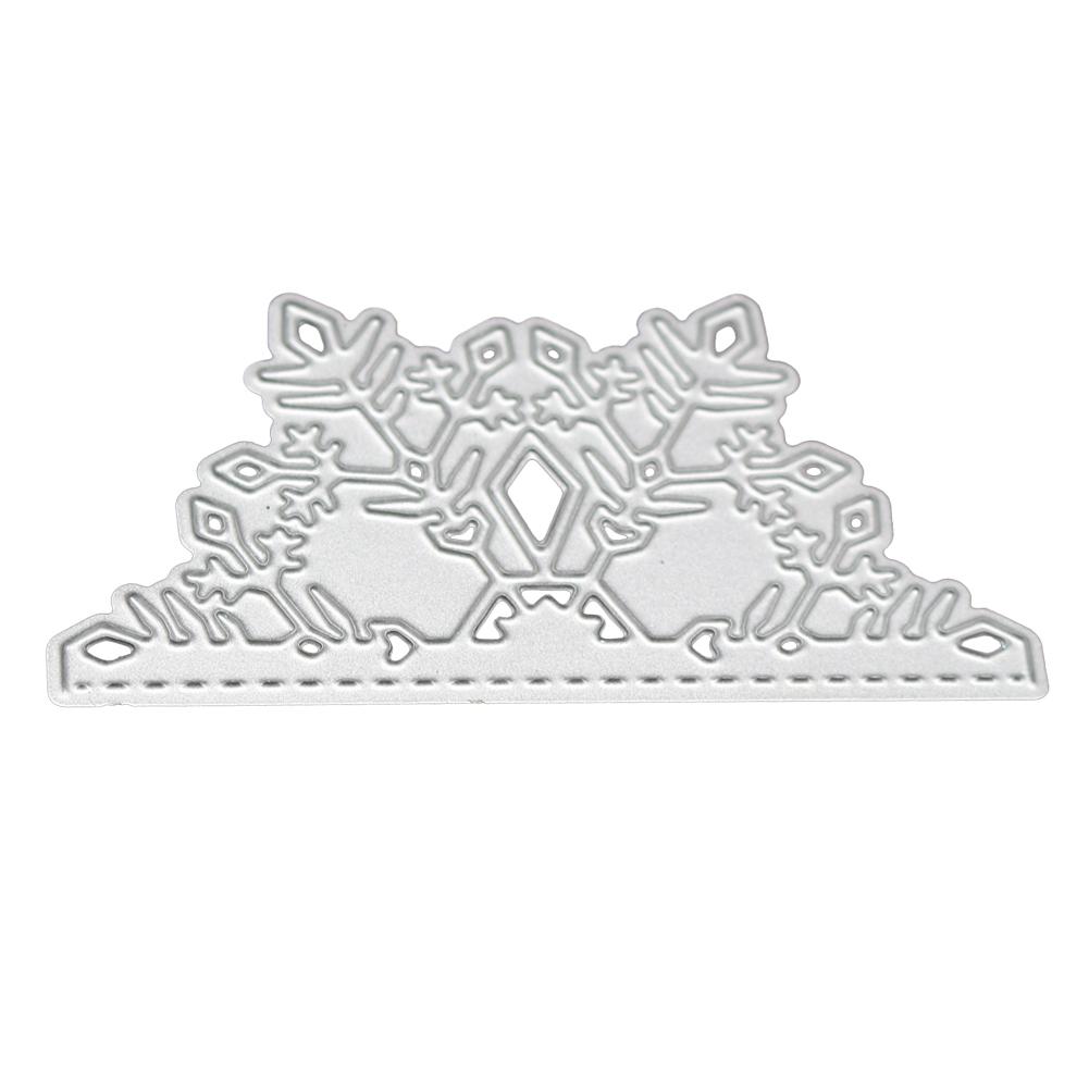 Snowflake Frame Metal Silvery Stencil Embossing Cutting Dies For Diy Scrapbooking Paper Album Cards Making