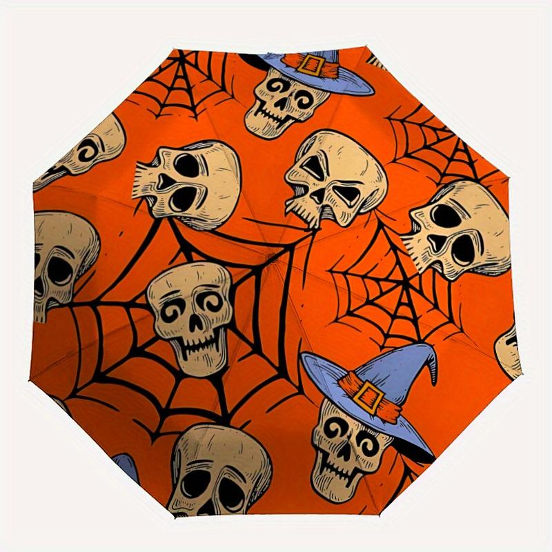 

1pc Halloween Skulls Automatic Open/Close Umbrella, Ideal Fan Gift for Birthday, Christmas, Trendy Fashion yy250828095