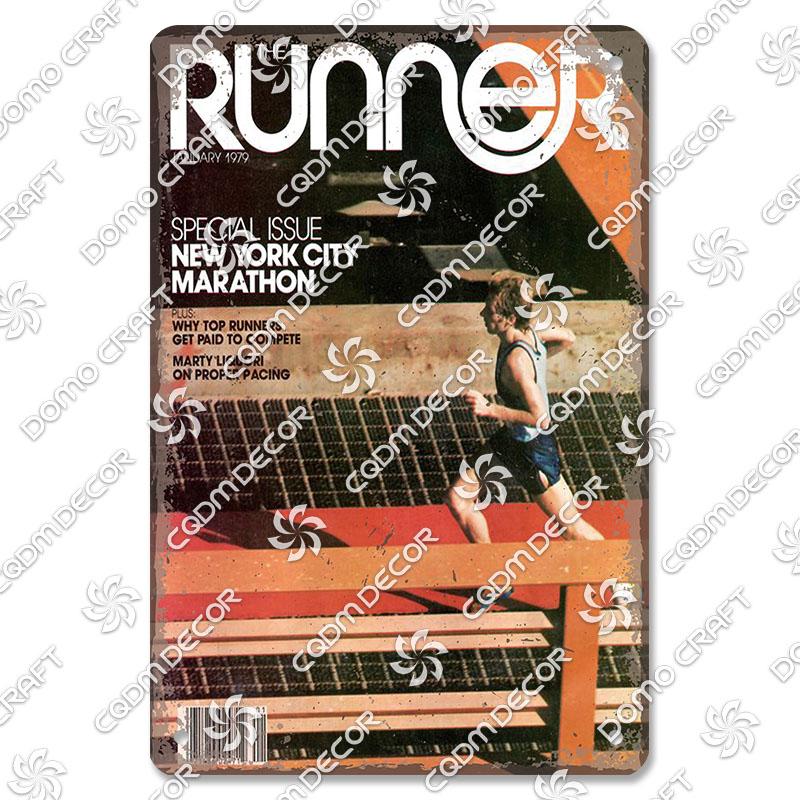 Run Race Poster Metal Plate Runner Run With Your Heart Running Shoes Metal Tin Signs Retro Wall Decor Club Gym Living Room Home