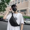 New Japanese Breast Bag Men's Simple Casual Fanny Pack Women's Commuting Back Crossbody Bag Trendy Brand Functional Nylon Satchel