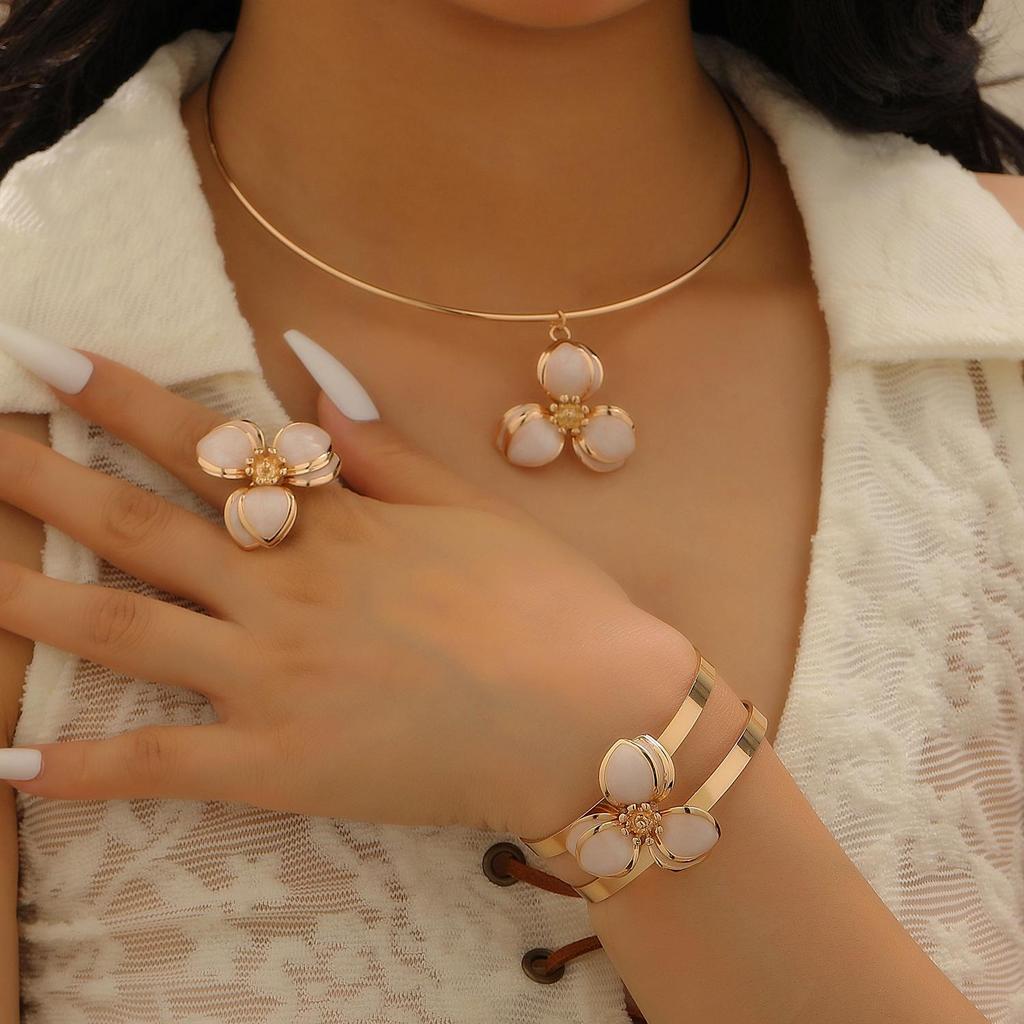 Colorful Drip Oil Flower Stud Earrings - Simple Double-Layer Petal Design for Women, Perfect for Spring and Summer