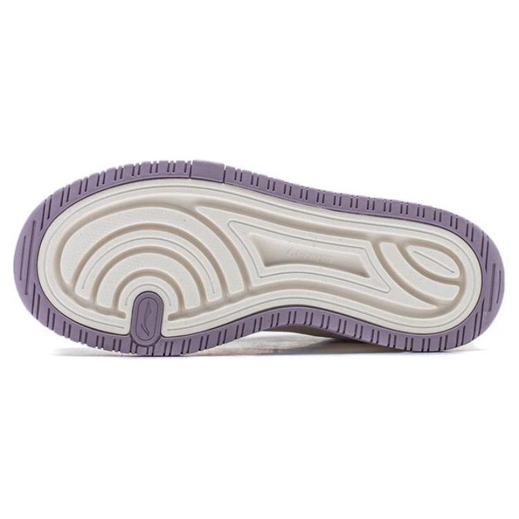 New LiNing Future C1 Slip Resistant Cushioning Wear Resistant Support Low Top Skateboard Shoes Women's White Purple AGCU032-3