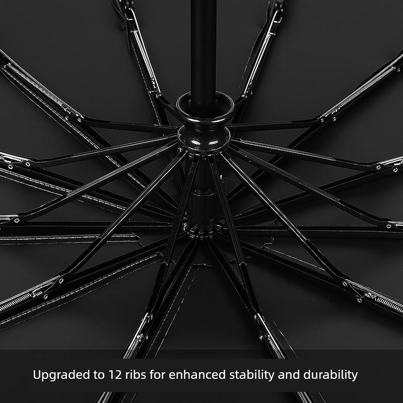 Fully Automatic Folding Umbrella for Women, Large Size, Sturdy, Dual-Use for Sun and Rain, Suitable for Men and Students, Reinforced and Thickened