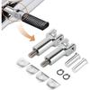 PSLER Rear Passenger Foot Pegs Support Mount Motorcycle Footrest Clevis Kits for Fatboy Heritage Softail FXST FLSTF FLSTSB 2000-2006, Chrome | Chrome