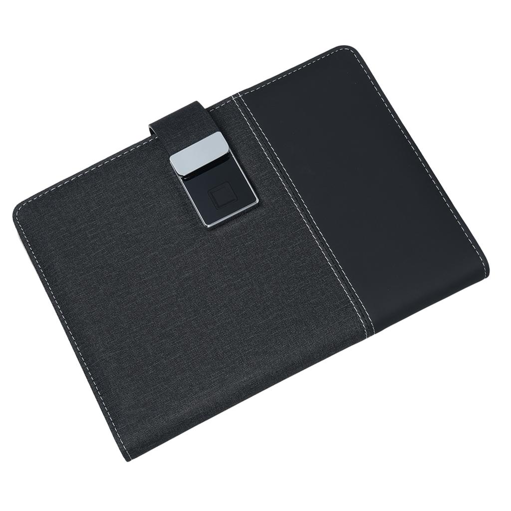 A5 Leather Notebook with Fingerprint Lock and 16GB High Speed USB Drive Lined Journal Planner 100 Page 6 Ring Binder 4