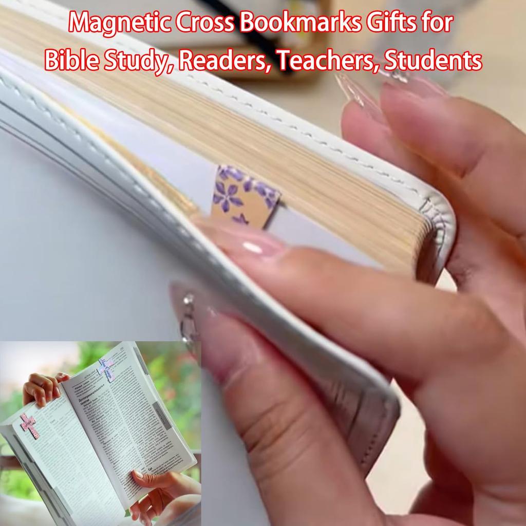 Cross Shaped Leather Bookmark Paper Book Reading Locator Page