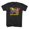 MTV Herren T-Shirt 90er Jahre Vibes Logo Neon Tierprint Tiger Vintage Ikonische Designs Unisex T-Shirt