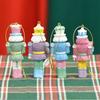 Pack of 4 Candy Color Nutcrackers King and Soldier Statue Christmas Decorative Hanging Resins Nutcrackers Toy Decors