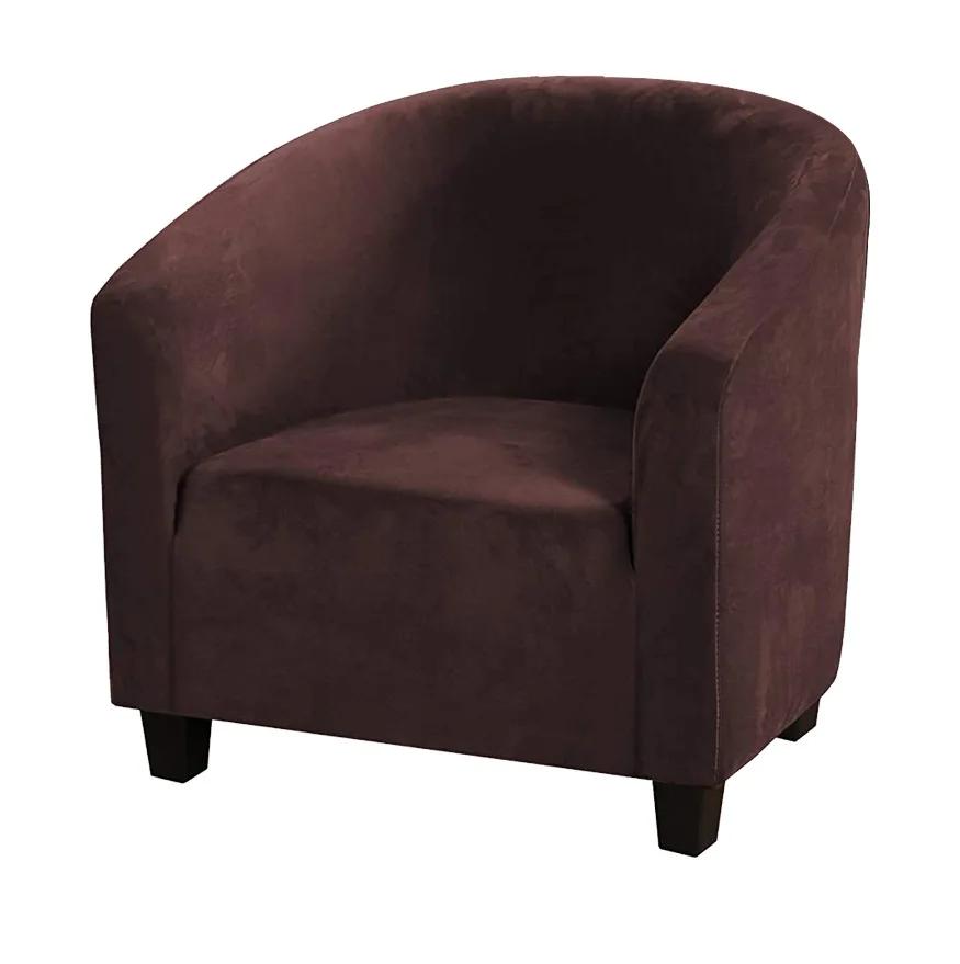 Velvet Club Chair Covers For Armchairs Stretch Sofa Slipcovers Removable Sofa Couch Cover For Bar Counter Living Room Reception